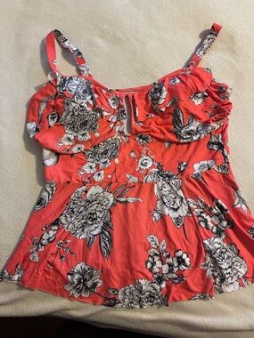 Orange Swim Floral Top size 16